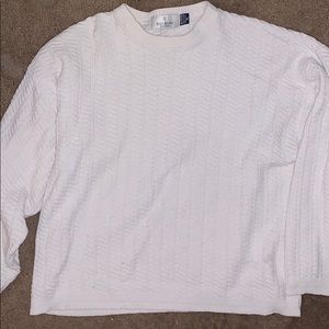 Bill Blass White Vintage Cable Knit Sweater
